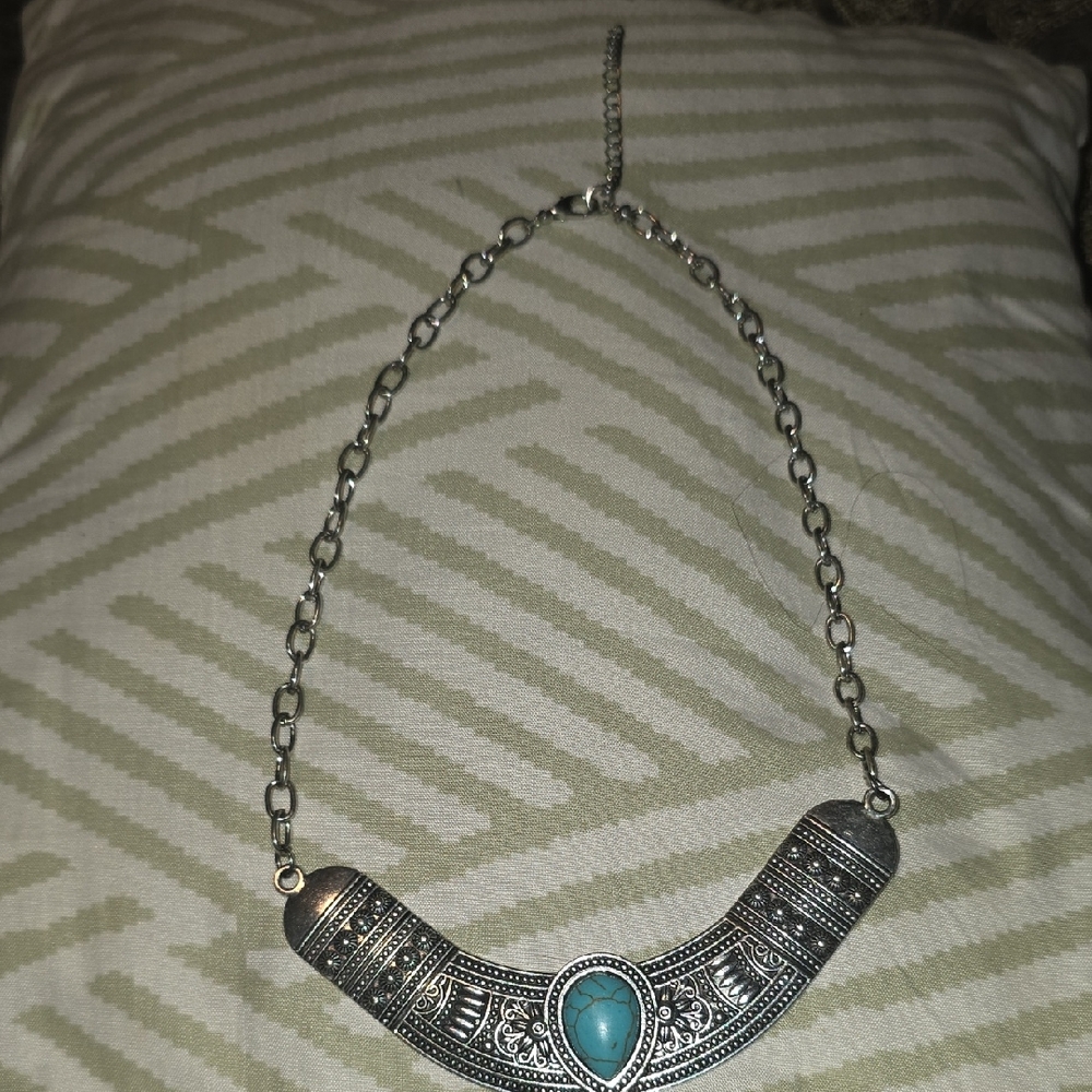 Silver and Turquoise Necklace
